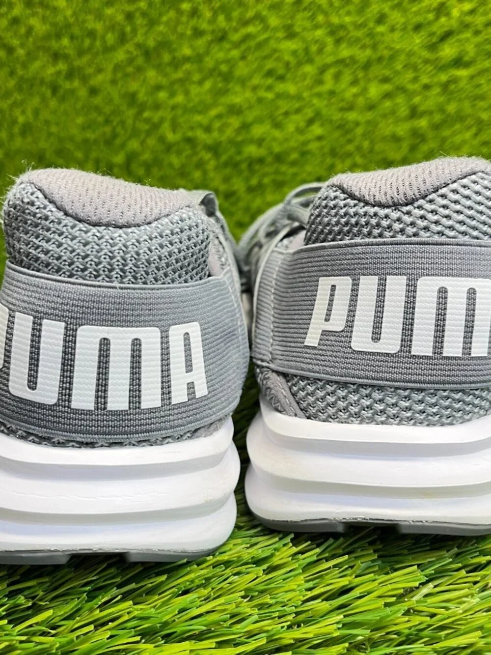 Puma Enzo‎ Nf Negro Hombre Mens Size 7.5 Gray White Running Shoes Sneakers